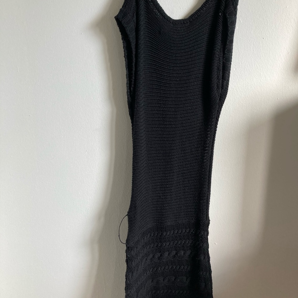 Black knitted sweater dress XOXO